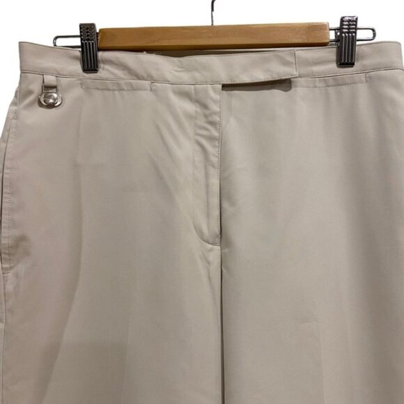 Lizgolf essentials Anissa Liz Claiborn golf crop pants lightweight beige 10 - Picture 4 of 14